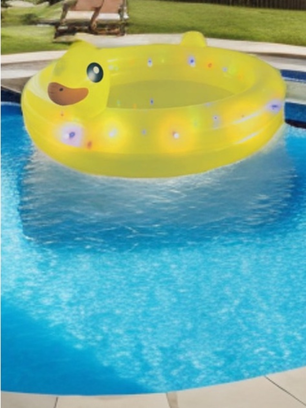Jumbo 6ft Inflatable Supersized Duck Pool Party Float with LED Lights